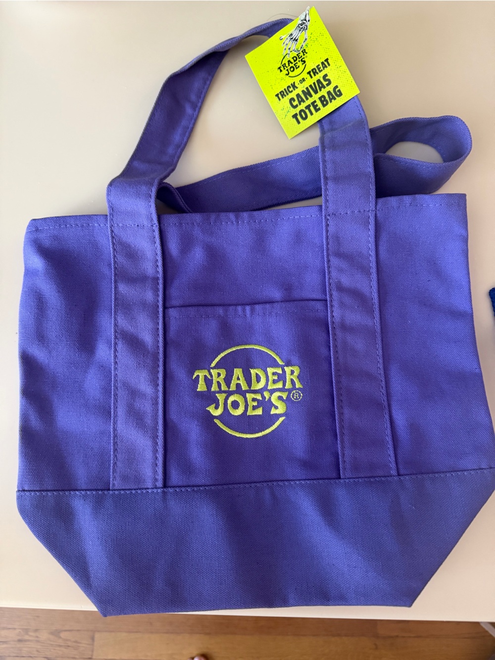 Trader Joeโs Purple Reusable Tote Bag โ New with Tags ๐